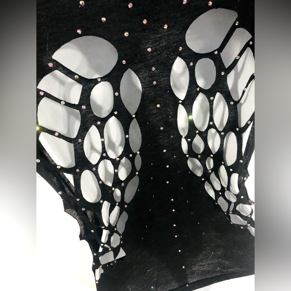 š„HANDMADE GORGEOUS SS TEE WITH BEAUTIFUL WINGS ON BACKš„MEASUREMENTS IN PICSš„ - Picture 5 of 12